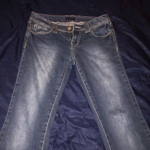 Red camel jeans